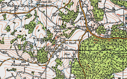 Old map of Kilgwrrwg Common in 1919