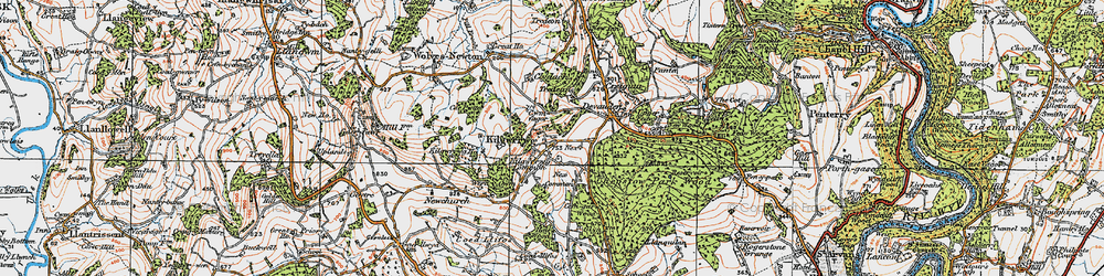 Old map of Kilgwrrwg Common in 1919