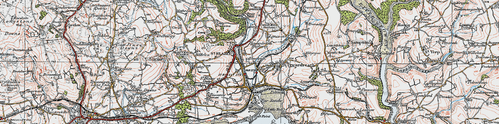 Old map of Kilhallon in 1919