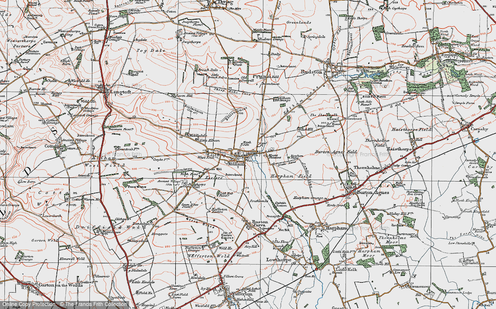 Old Map of Kilham, 1924 in 1924