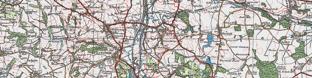 Old map of Killamarsh in 1923