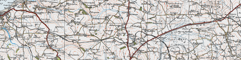 Old map of Killaworgey in 1919