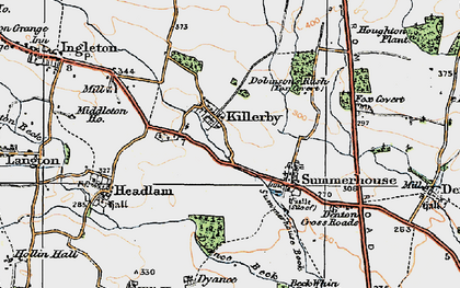 Old map of Killerby in 1925
