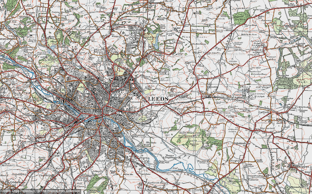 Old Map of Killingbeck, 1925 in 1925