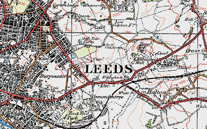 Old map of Killingbeck in 1925