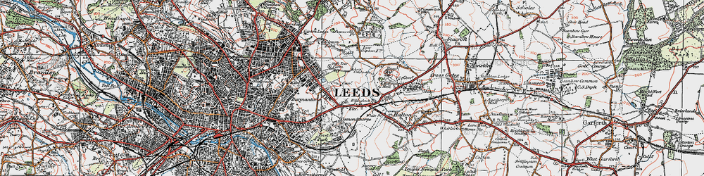 Old map of Killingbeck in 1925