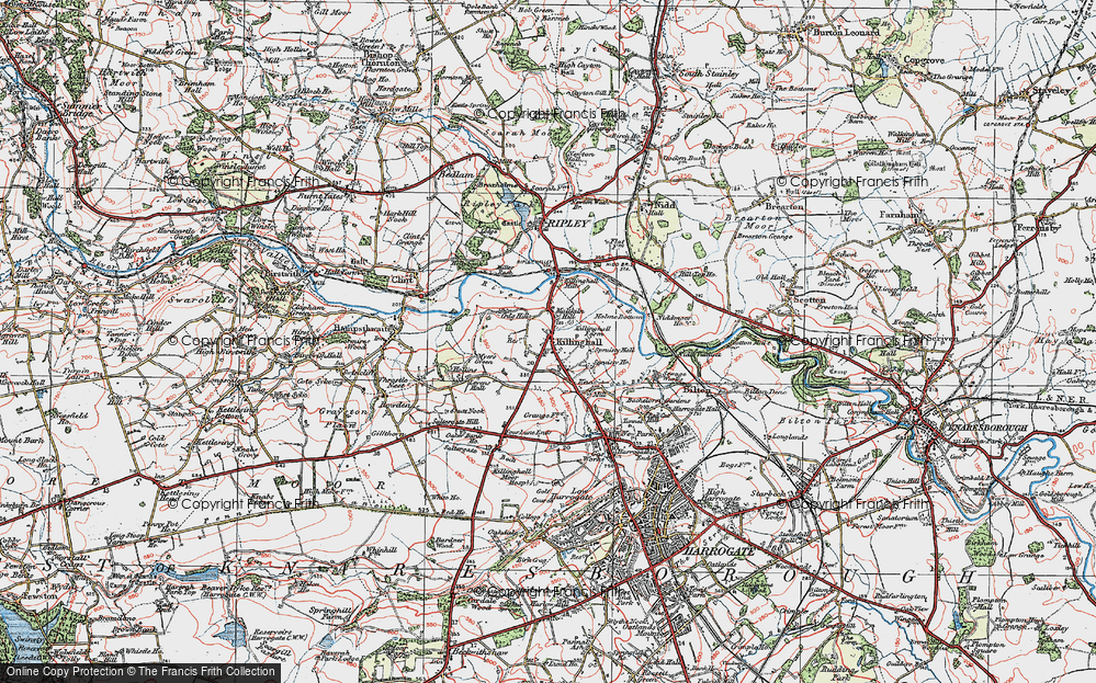 Old Map of Killinghall, 1925 in 1925