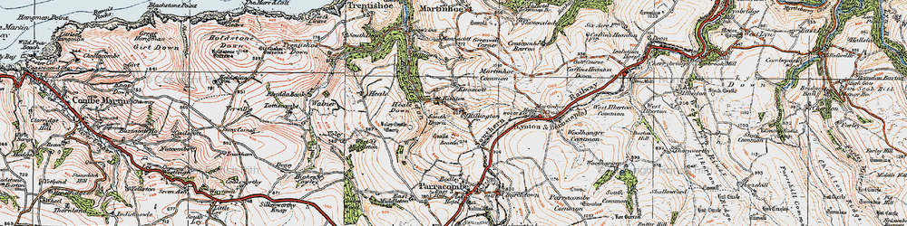 Old map of Killington in 1919