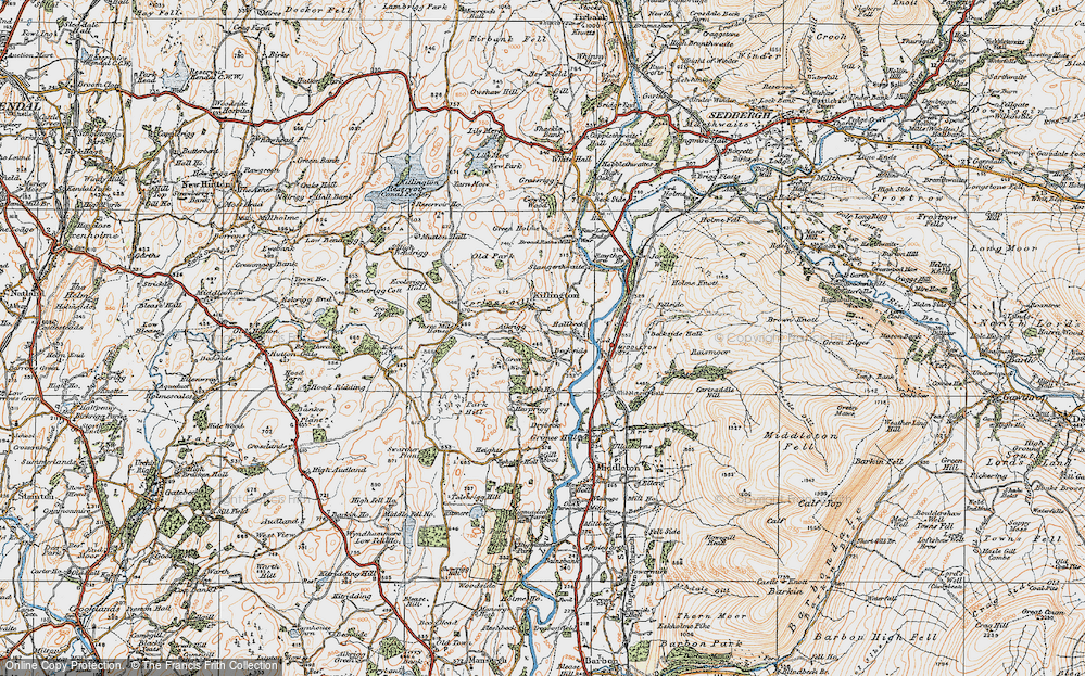 Old Map of Killington, 1925 in 1925