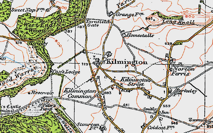 Old map of Kilmington in 1919
