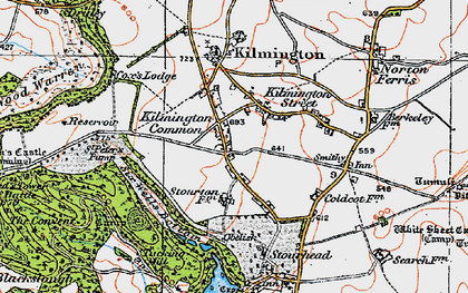 Old map of Kilmington Common in 1919
