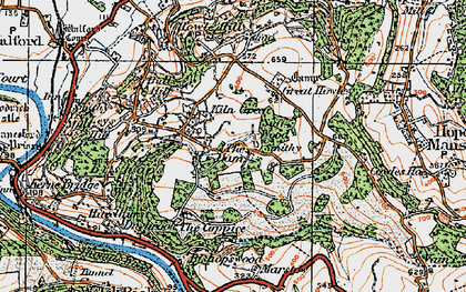 Old map of Kiln Green in 1919