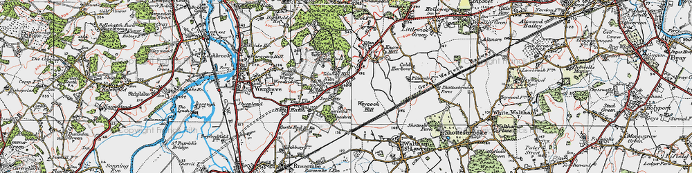 Old map of Kiln Green in 1919