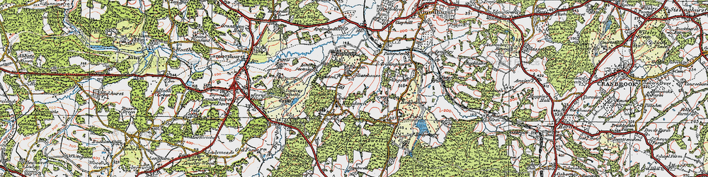 Old map of Kilndown in 1920