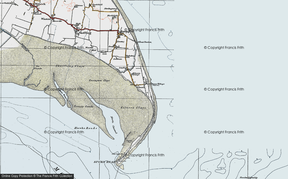 Old Map of Kilnsea, 1924 in 1924