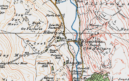 Old map of Amerdale Dub in 1925