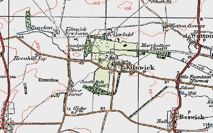 Old map of Kilnwick in 1924