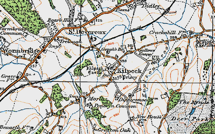Old map of Kilpeck in 1919
