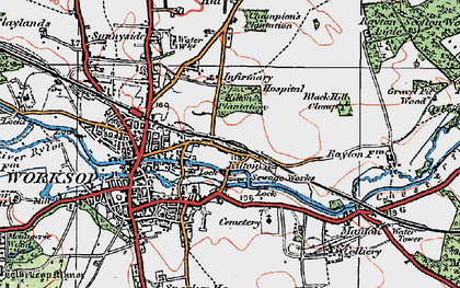 Old map of Black Hill Clump in 1923