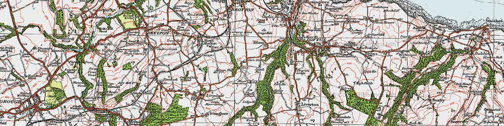 Old map of Kilton Thorpe in 1925