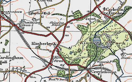 Old map of Kimberley in 1921