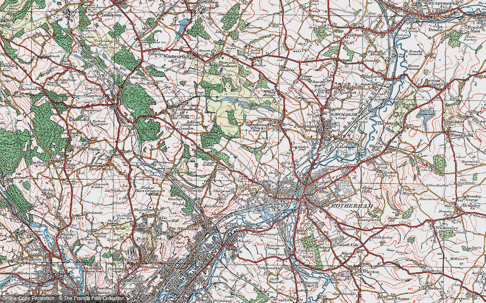 Old Map of Kimberworth Park, 1924 in 1924
