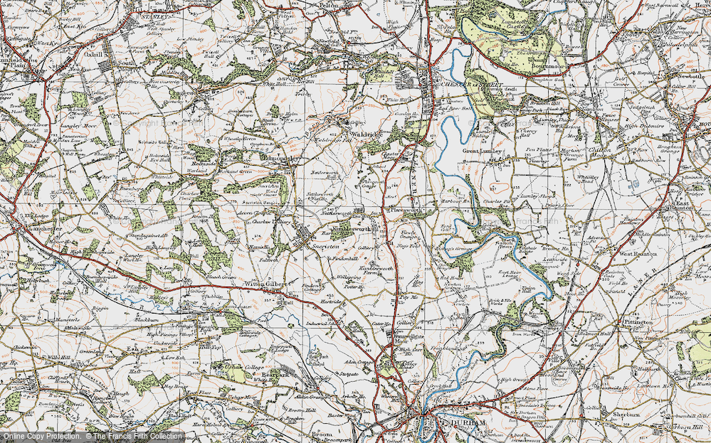 Old Map of Kimblesworth, 1925 in 1925