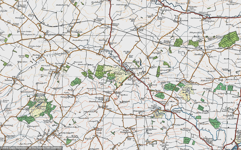 Old Map of Kimbolton, 1919 in 1919