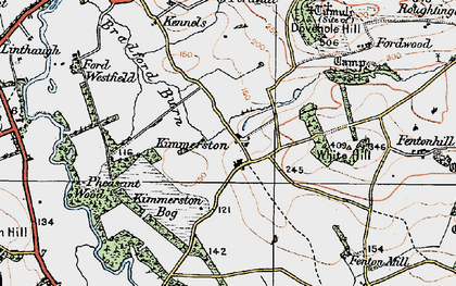 Old map of Kimmerston in 1926