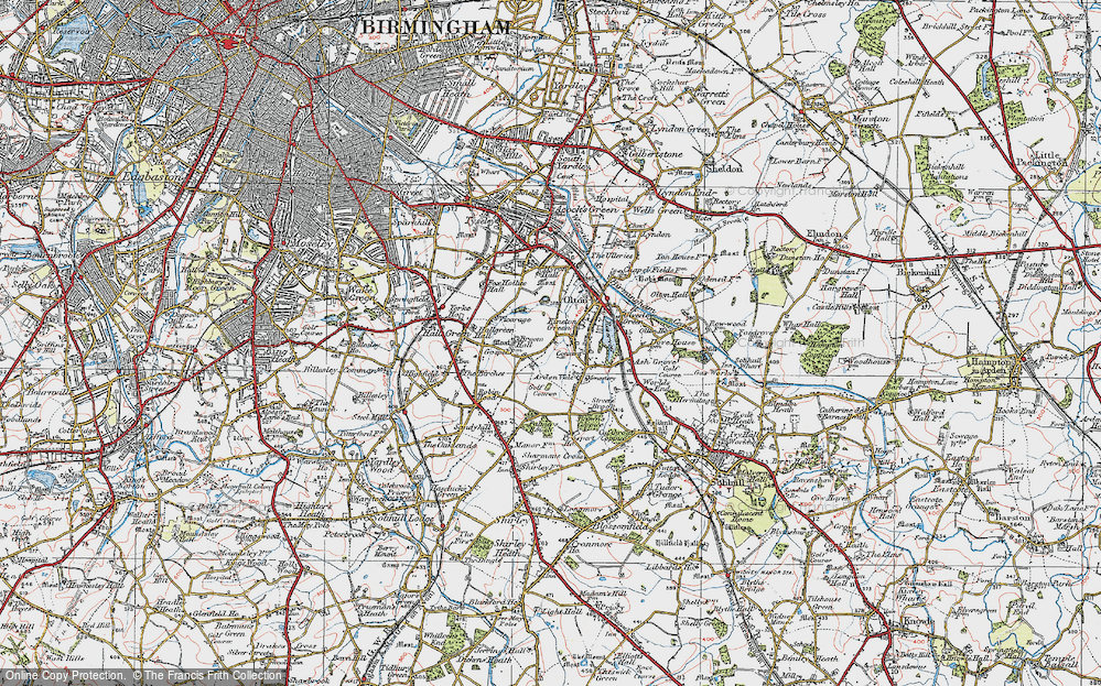 Old Map of Kineton Green, 1921 in 1921