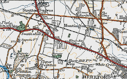 Old map of King's Acre in 1920