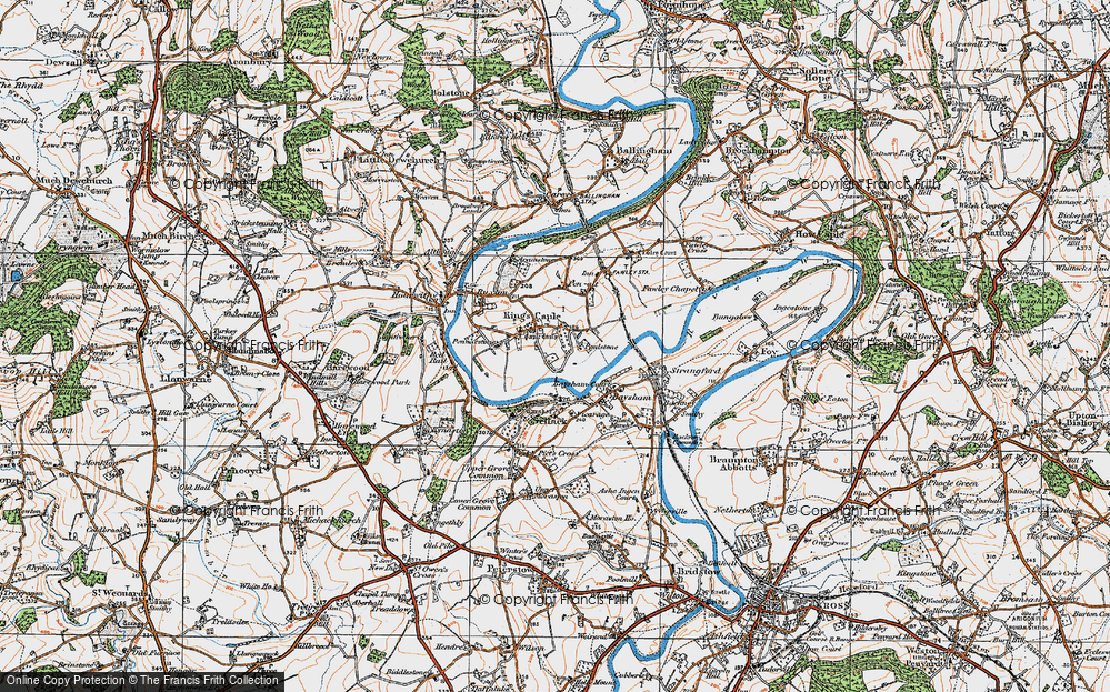 Old Map of King's Caple, 1919 in 1919