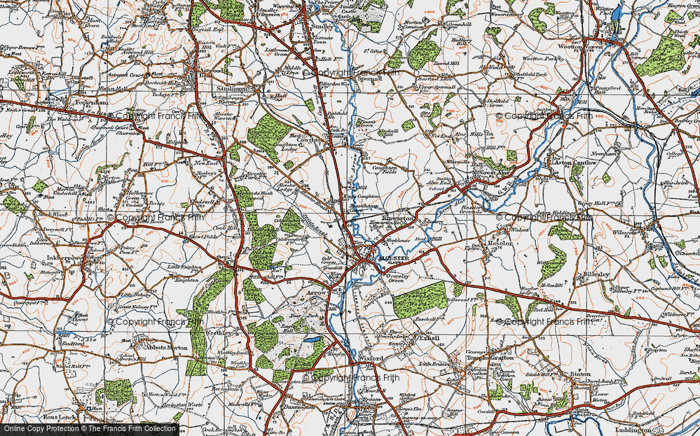 Old Map of King's Coughton, 1919 in 1919