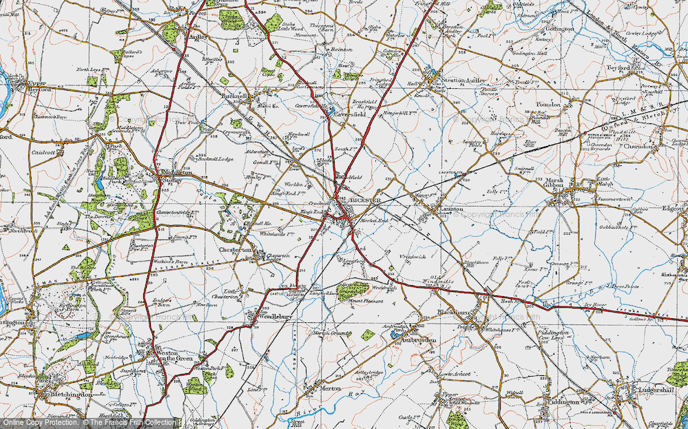 Old Map of King's End, 1919 in 1919