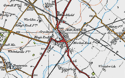 Old map of King's End in 1919