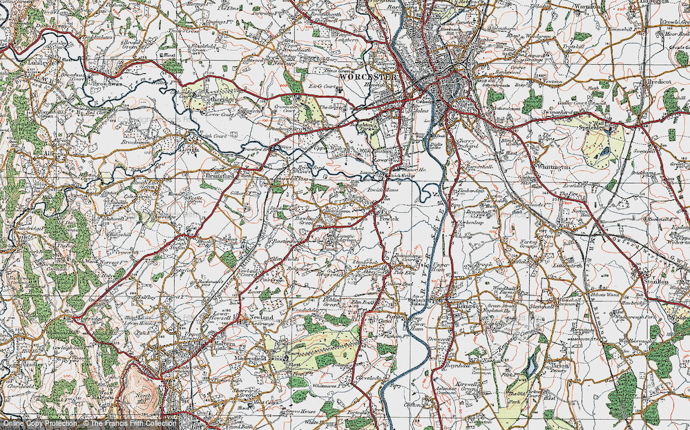 Old Map of King's End, 1920 in 1920