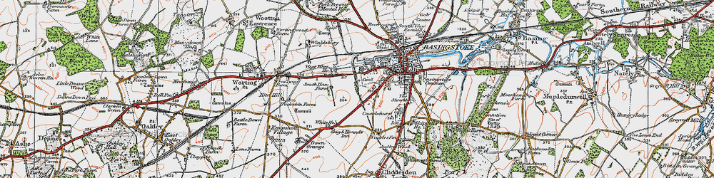 Old map of King's Furlong in 1919