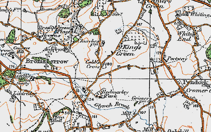 Old map of King's Green in 1919