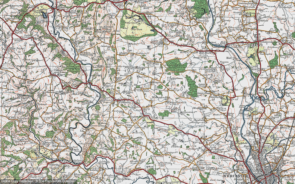 Old Map of King's Green, 1920 in 1920