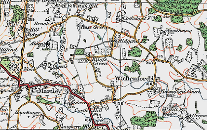 Old map of King's Green in 1920