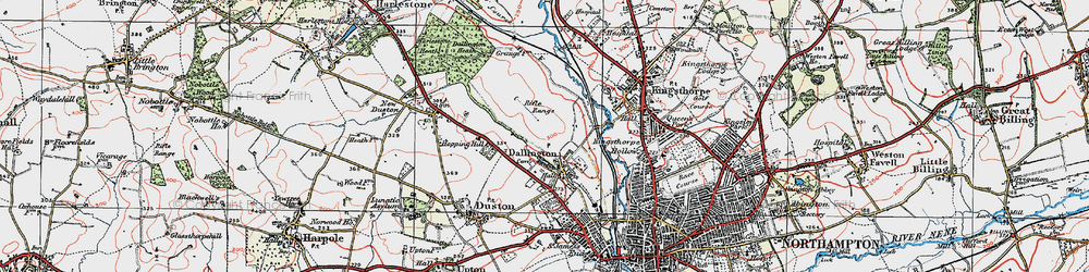 Old map of King's Heath in 1919