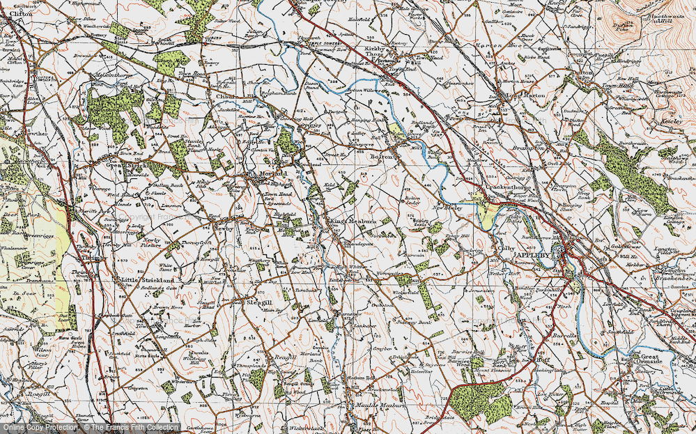 Old Map of King's Meaburn, 1925 in 1925