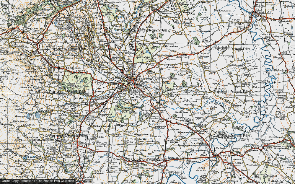 Old Map of Historic Map covering Bryn-y-grog in 1921