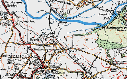 Old map of King's Newton in 1921