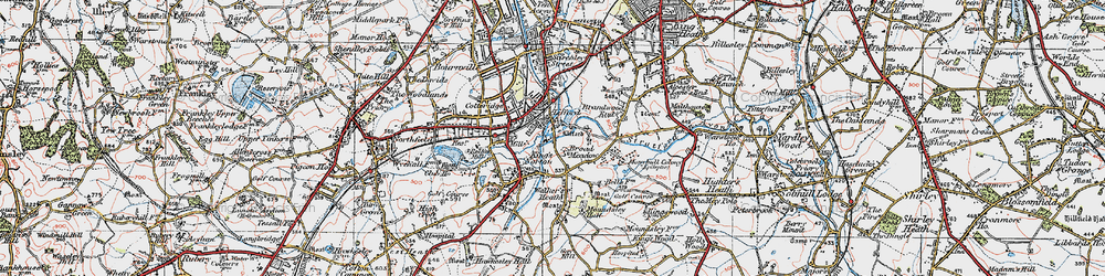 Old map of King's Norton in 1921