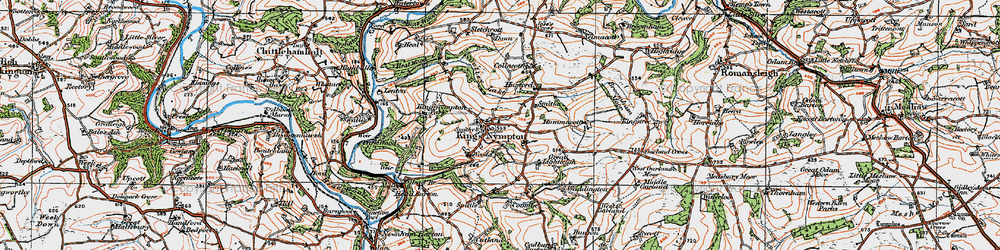 Old map of King's Nympton in 1919