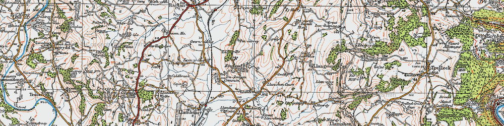 Old map of Kingcoed in 1919