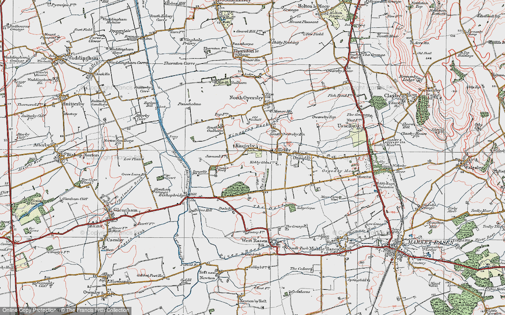 Old Map of Historic Map covering Young's Wood in 1923