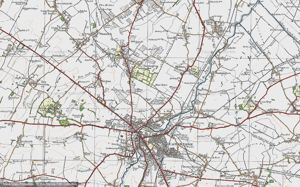 Old Map of Kings Hedges, 1920 in 1920