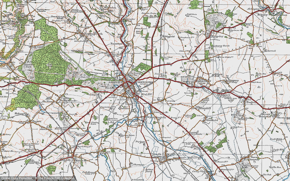 Old Map of Kings Hill, 1919 in 1919